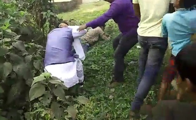 On Camera, BJP Candidate Kicked Into Bushes As Bengal Votes For 3 Bypolls