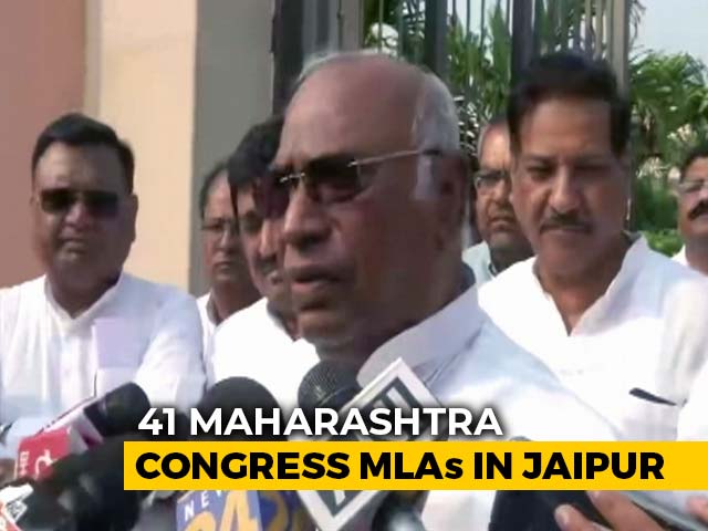 Amid Maharashtra Impasse, Mallikarjun Kharge Meets Congress MLAs