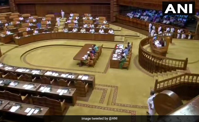 Four Kerala MLAs Censured For Climbing Speaker Dias, Raising Slogans