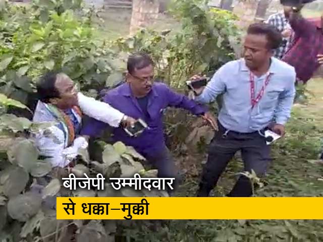 करीमपुर से भाजपा उम्मीदवार जयप्रकाश मजूमदार से मारपीट