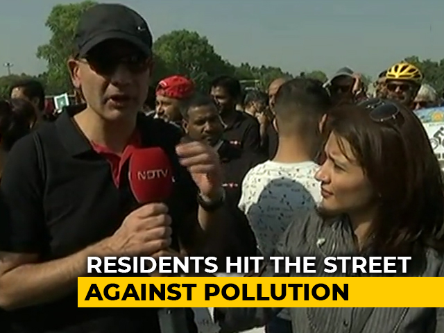 "Wearing Pollution Masks Not The Solution": Gurgaon Protesters Call For Action