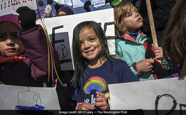 "Time's Up For Bad Stuff": 7-Year-Old Protests Outside White House