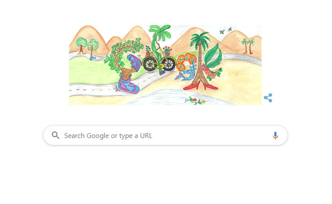 Google Celebrates Children's Day With Doodle On "Walking Trees"