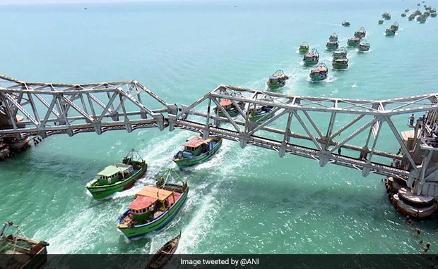 Construction For Pamban Rail Bridge Connecting Tamil Nadu Begins
