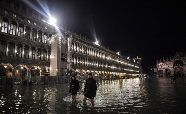 Venice Hit By "Exceptionally High Tide" In More Than 50 years