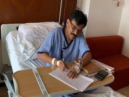 Uddhav Thackeray, BJP Leaders Visit Sena MP Sanjay Raut In Hospital Uddhav Thackeray, BJP Leaders Visit Sena MP Sanjay Raut In Hospital