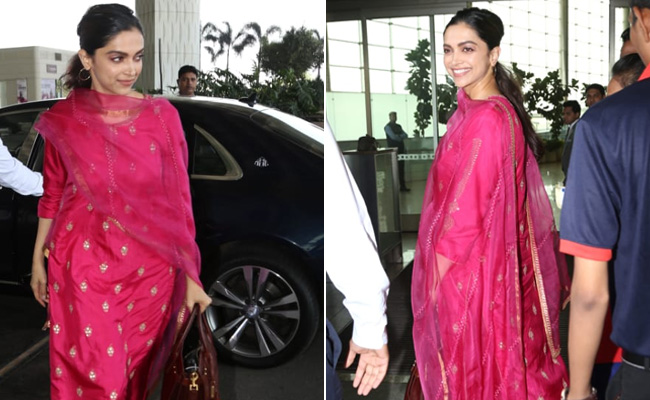 Nail Ethnic Looks In A <i>Rani</i> Pink <i>Kurta</i> Set Like Deepika Padukone