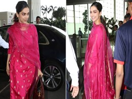 Nail Ethnic Looks In A <i>Rani</i> Pink <i>Kurta</i> Set Like Deepika Padukone Nail Ethnic Looks In A <i>Rani</i> Pink <i>Kurta</i> Set Like Deepika Padukone