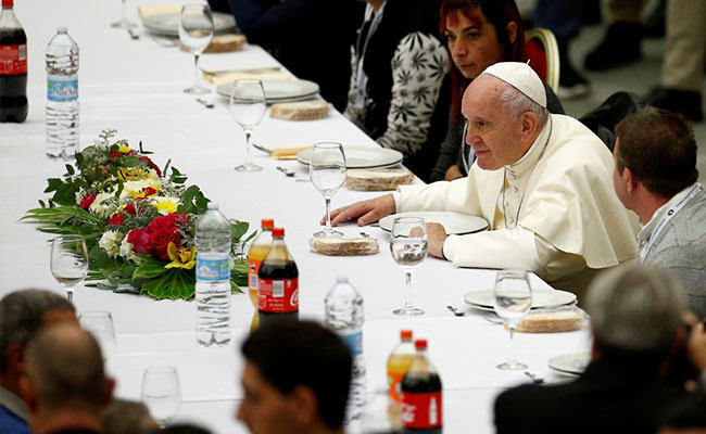 Guess Who's Coming To Lunch? Pope Hosts Meal For 1,500 Homeless People