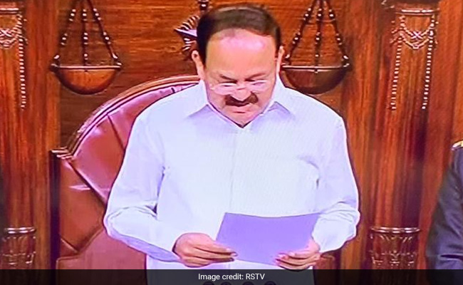 ''All Is Not Well,'' Venkaiah Naidu To Rajya Sabha Members On First Day Of 250th Session