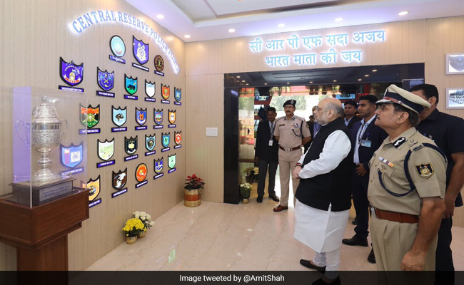 "Take Decisive Action Against Terrorists": Amit Shah At CRPF Headquarters