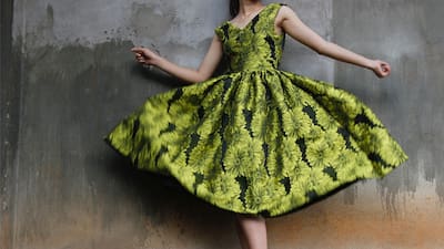 marilyn pink dress COSTUME RENTAL Black and White Tiered Made of 2025Halloween Color:Lilac Print*