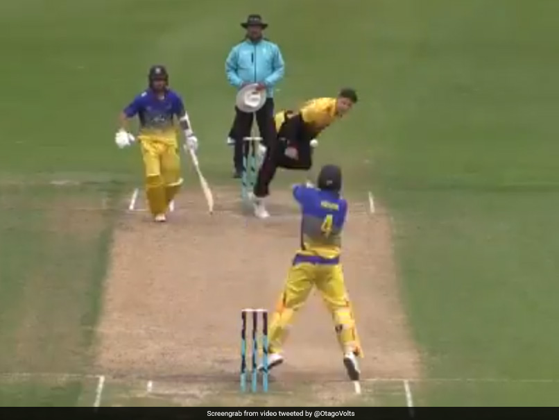 New Zealand Batsman Surprises Everyone With Unique Scoop Shot. Watch Video
