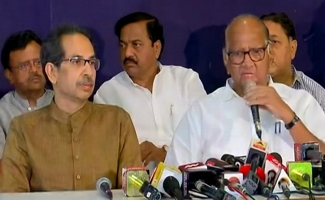 महाराष्‍ट्र में बीजेपी सरकार बनने के बाद NCP-शिवसेना की साझा प्रेस कांफ्रेंस, शरद पवार ने कही ये 5 बड़ी बातें