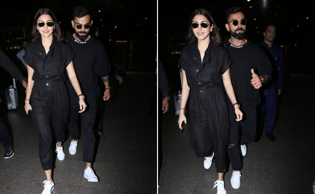 Anushka Sharma, Virat Kohli Set Style Goals By Twinning From Head To Toe