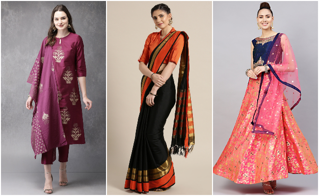 Women Ethnic Wear: <i>Kurtas, Sarees, Lehengas</i> For Upto 50% Off On Myntra