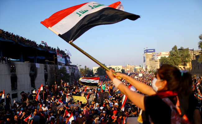 Iraq Protesters Pour Into Streets For Biggest Protest Day Since Saddam