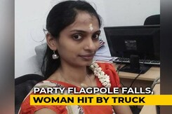 Tamil Nadu Woman, 30, Hit By Truck While Trying To Avoid AIADMK Flagpole Tamil Nadu Woman, 30, Hit By Truck While Trying To Avoid AIADMK Flagpole