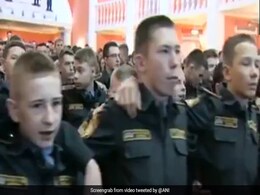 "Goosebumps" As Russian Military Cadets Seen Singing Indian Patriotic Song: Watch "Goosebumps" As Russian Military Cadets Seen Singing Indian Patriotic Song: Watch