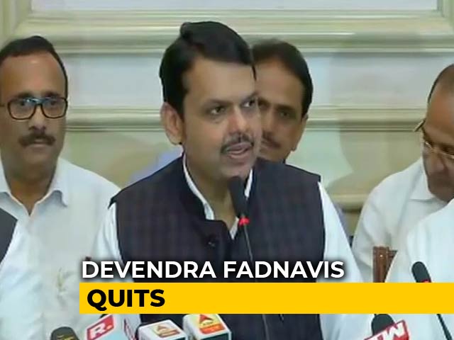 Devendra Fadnavis, Chief Minister For 80 Hours, Quits