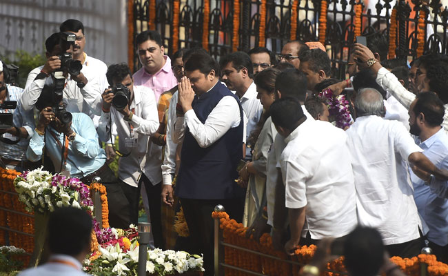 Devendra Fadnavis At Bal Thackeray Memorial Event Amid BJP-Sena Rift