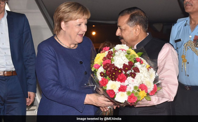 German Chancellor Arrives In Delhi, To Hold Talks With PM Modi Today