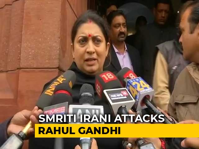 "Is Every Man In India A Rapist?": Smriti Irani On Rahul Gandhi's Remark