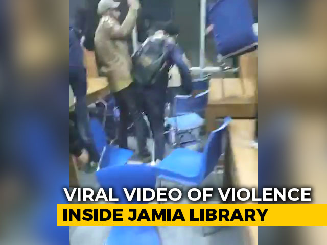 On Camera, Jamia Students Take Cover In Library As Police Fire Tear Gas