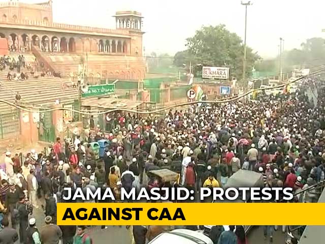 Hundreds Gather At Delhi's Jama Masjid In Protest Against Citizenship Law