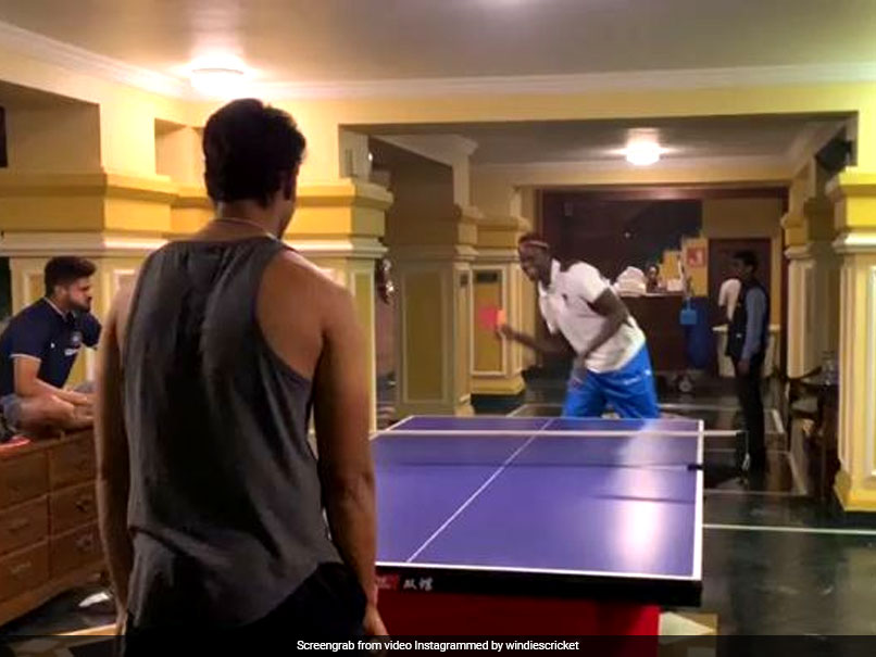 Shivam Dube Takes On Jason Holder In Table Tennis. Watch How They Fared