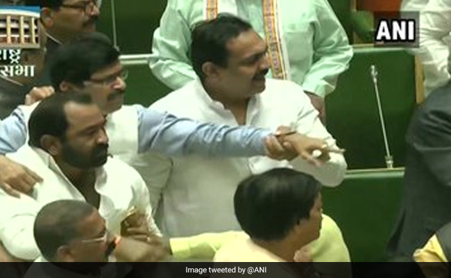BJP, Sena MLAs Scuffle Over Aid To Maharashtra Famers, Assembly Adjourned