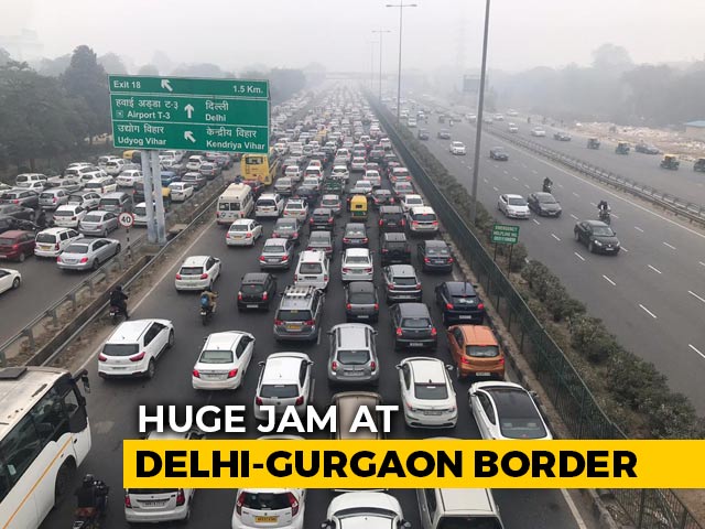 Huge Jam At Delhi-Gurgaon Border, Traffic Curbs Amid Protests