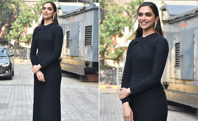 Deepika Padukone Shows Us How To Be A Classic Beauty In A Chic Black Dress