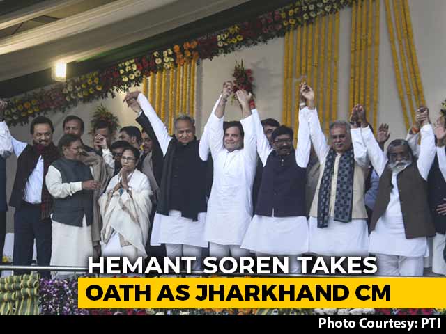 At Hemant Soren's Oath Ceremony In Jharkhand, A Show Of Opposition Unity