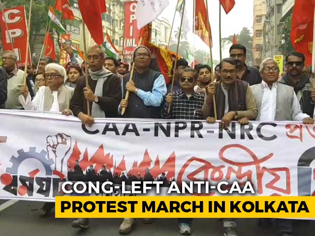 Congress, Left March Against Citizenship Law In Kolkata