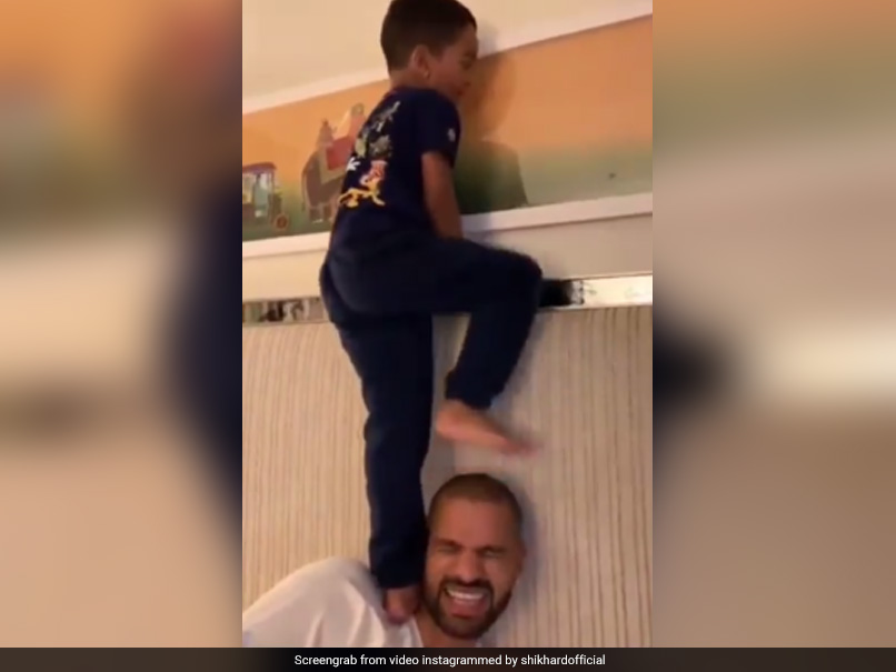 Shikhar Dhawan's Son Zoravar Motivates Him To Play In Most Unusual Way. Watch
