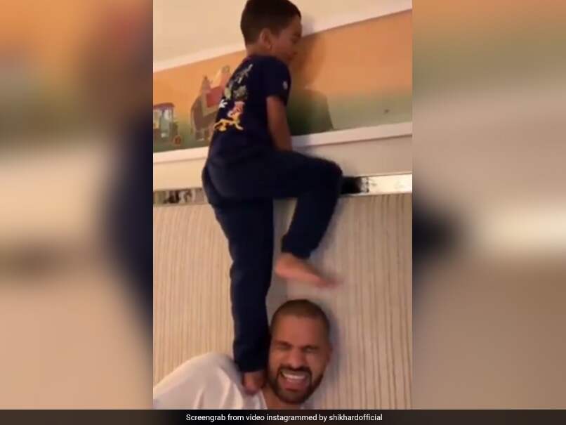 Shikhar Dhawan S Son Zoravar Motivates Him To Play In Most Unusual Way Watch Cricket News In this video, the cricketer. shikhar dhawan s son zoravar motivates