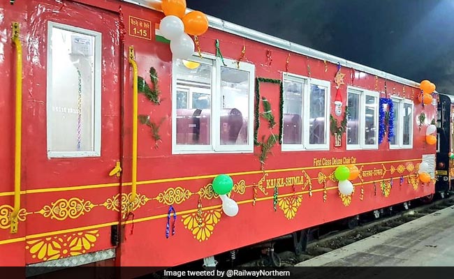 7-Coach Glass-Enclosed Vistadome Train On Kalka-Shimla Route