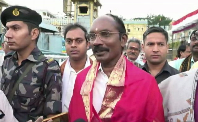 ISRO Chief Offers Prayers At Tirupati Temple Ahead Of PSLV's 50th Mission