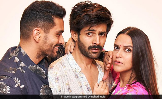 <i>Pati Patni</i> Neha Dhupia And Angad Bedi With '<i>Woh</i>' Kartik Aaryan. Seen Pics Yet?