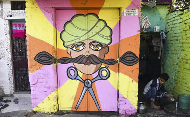Delhi Slum Gets A Colourful Makeover With Rainbow Murals