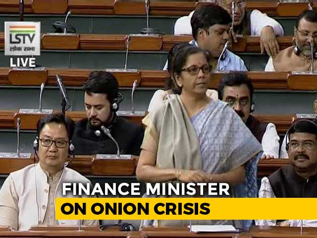 "I Don't Eat A Lot Of Onion," Says Nirmala Sitharaman In Parliament