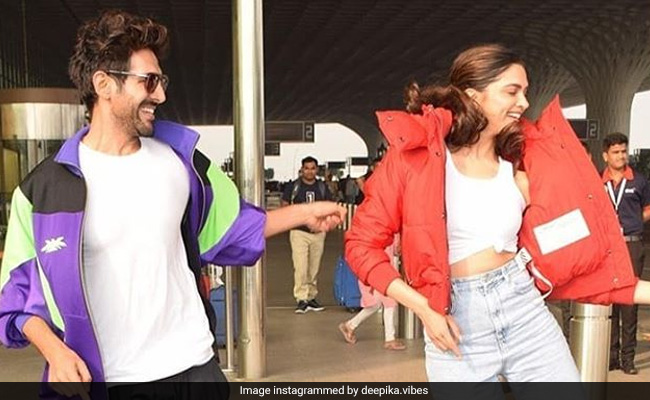 दीपिका पादुकोण ने की रिक्वेस्ट, तो एयरपोर्ट पर ही डांस सिखाने लगे कार्तिक आर्यन, देखें Video