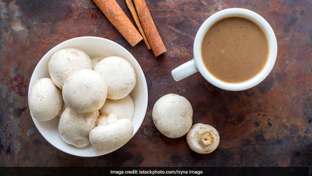 Mushroom coffee is made with dried and powdered mushrooms