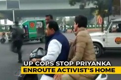 Priyanka Gandhi, Stopped By Uttar Pradesh Police, Takes Scooter Ride Priyanka Gandhi, Stopped By Uttar Pradesh Police, Takes Scooter Ride