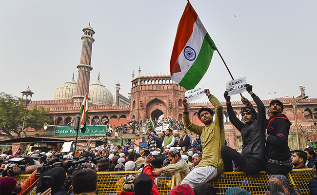 Hundreds Gather At Delhi's Jama Masjid In Protest Against Citizenship Law