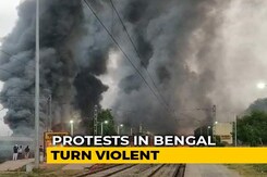 5 Empty Trains Set On Fire In Bengal Amid Protests Over Citizenship Act 5 Empty Trains Set On Fire In Bengal Amid Protests Over Citizenship Act
