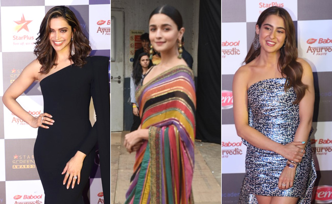 Star Screen Awards 2019: New-Look Deepika Padukone With <i>Desi Girl</I> Alia Bhatt And Sparkling Sara Ali Khan