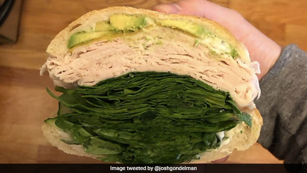 Too Much Or Sufficient? The Amount of Spinach In This Sandwich Has Left Internet Puzzled