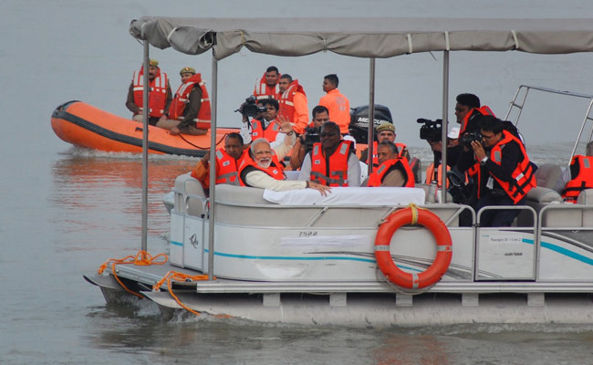On Streamer Ride, PM Modi Reviews Namami Gange Project In Kanpur